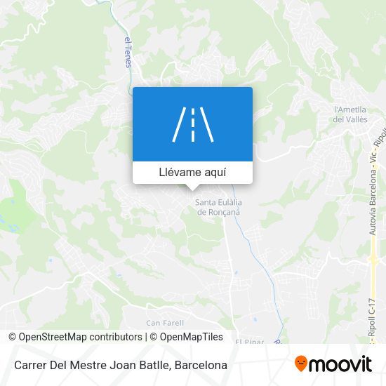 Mapa Carrer Del Mestre Joan Batlle
