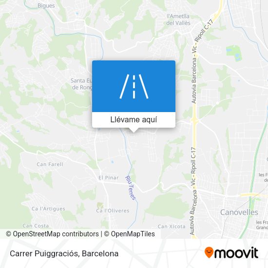 Mapa Carrer Puiggraciós