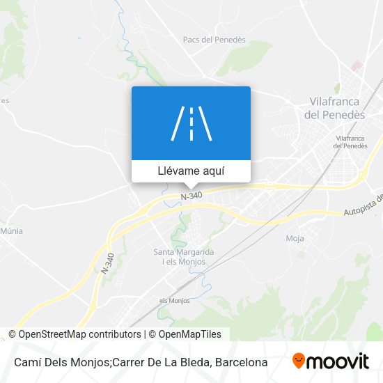 Mapa Camí Dels Monjos;Carrer De La Bleda