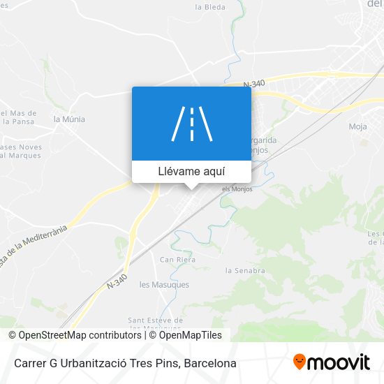 Mapa Carrer G Urbanització Tres Pins