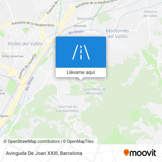 Mapa Avinguda De Joan XXIII