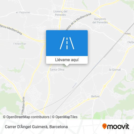 Mapa Carrer D'Àngel Guimerà