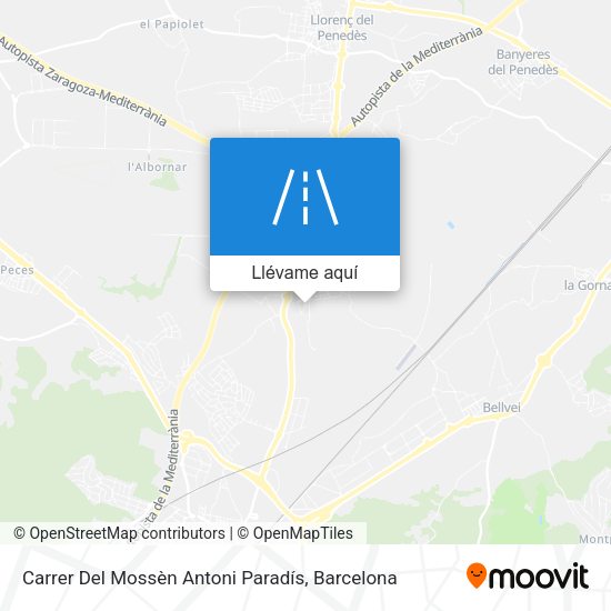 Mapa Carrer Del Mossèn Antoni Paradís