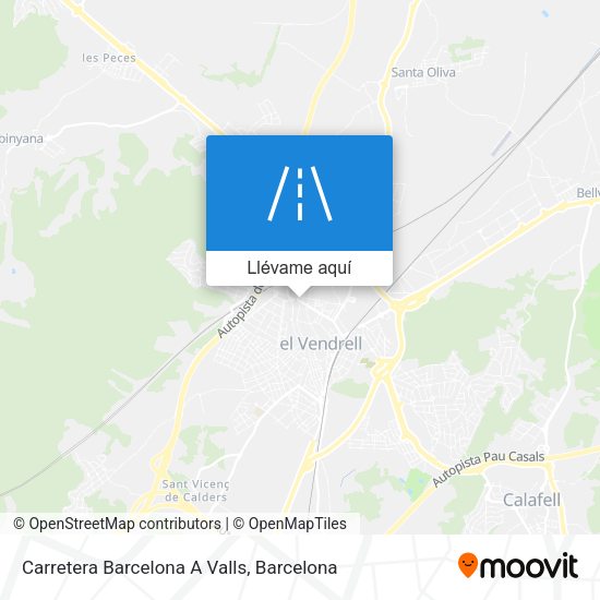 Mapa Carretera Barcelona A Valls