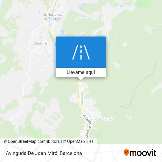 Mapa Avinguda De Joan Miró