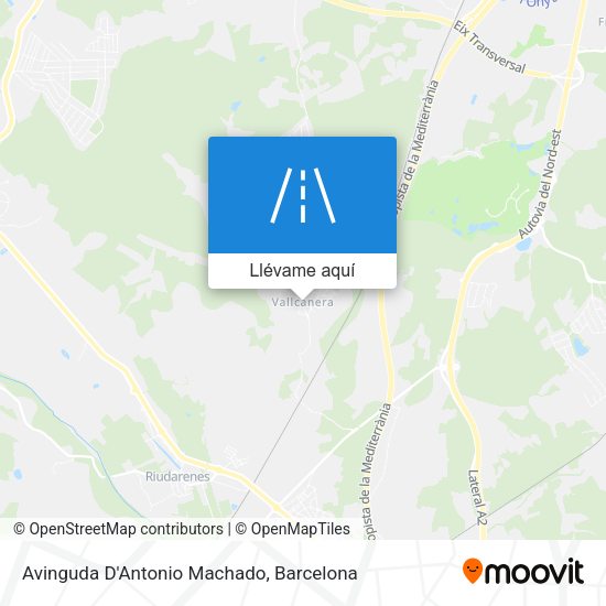 Mapa Avinguda D'Antonio Machado