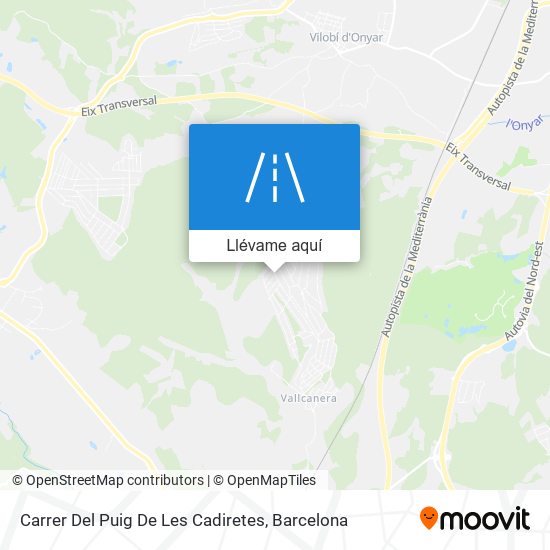 Mapa Carrer Del Puig De Les Cadiretes