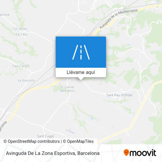 Mapa Avinguda De La Zona Esportiva