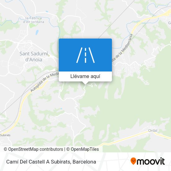 Mapa Camí Del Castell A Subirats