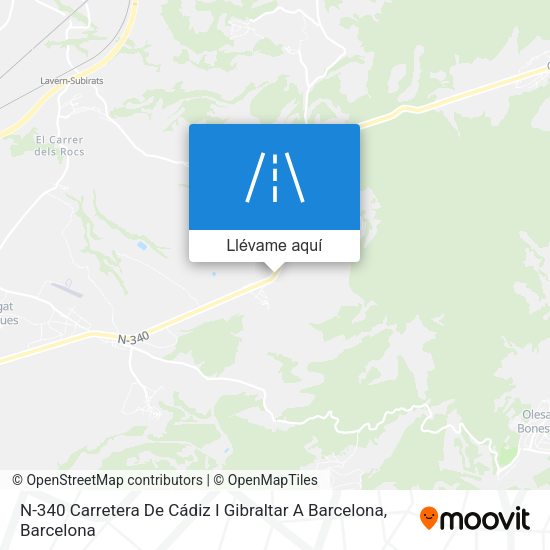 Mapa N-340 Carretera De Cádiz I Gibraltar A Barcelona
