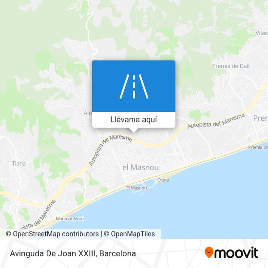 Mapa Avinguda De Joan XXIII