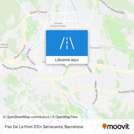 Mapa Pas De La Font D'En Serracanta