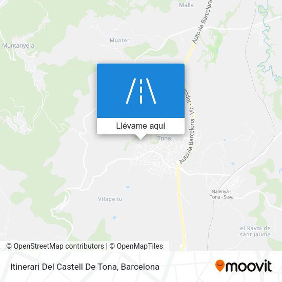 Mapa Itinerari Del Castell De Tona