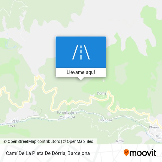 Mapa Camí De La Pleta De Dòrria