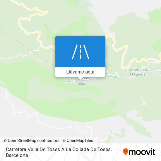 Mapa Carretera Vella De Toses A La Collada De Toses