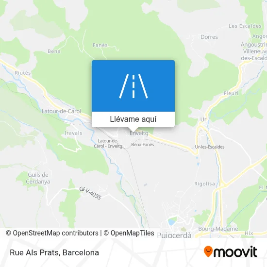 Mapa Rue Als Prats