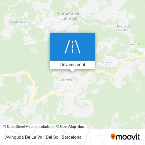 Mapa Avinguda De La Vall Del Sol