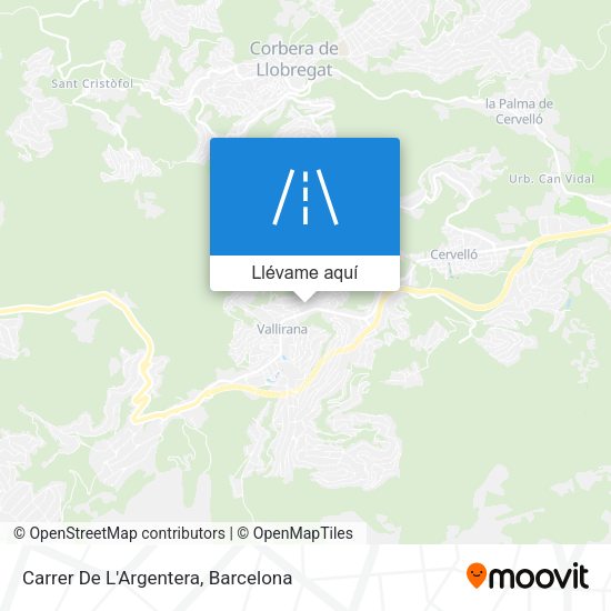 Mapa Carrer De L'Argentera