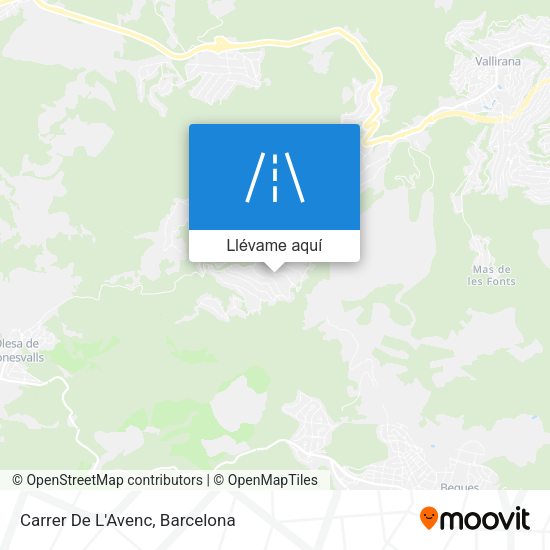 Mapa Carrer De L'Avenc