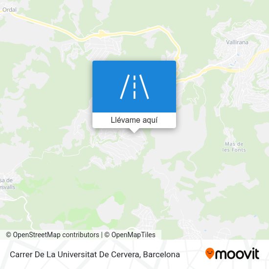 Mapa Carrer De La Universitat De Cervera