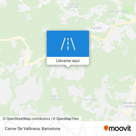 Mapa Carrer De Vallirana