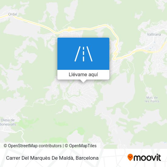 Mapa Carrer Del Marquès De Maldà