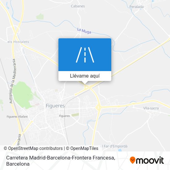 Mapa Carretera Madrid-Barcelona-Frontera Francesa