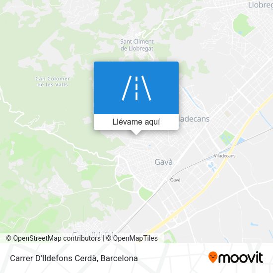 Mapa Carrer D'Ildefons Cerdà