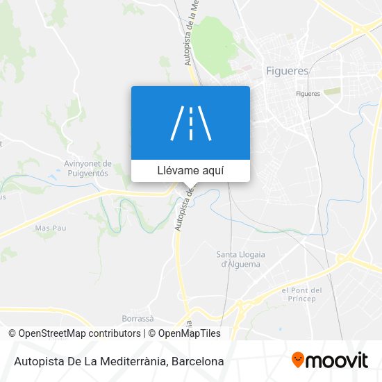 Mapa Autopista De La Mediterrània