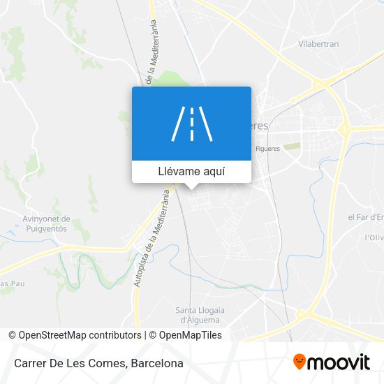 Mapa Carrer De Les Comes