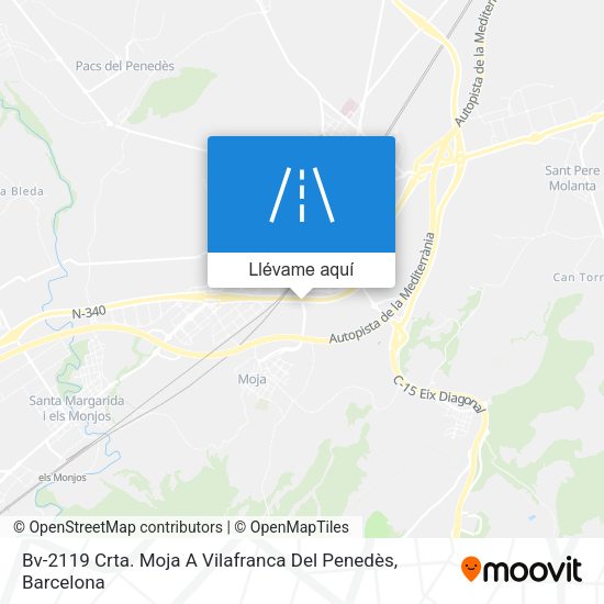 Mapa Bv-2119 Crta. Moja A Vilafranca Del Penedès