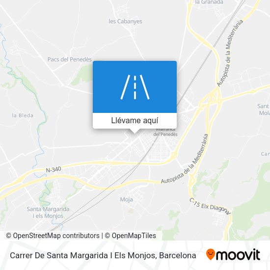 Mapa Carrer De Santa Margarida I Els Monjos