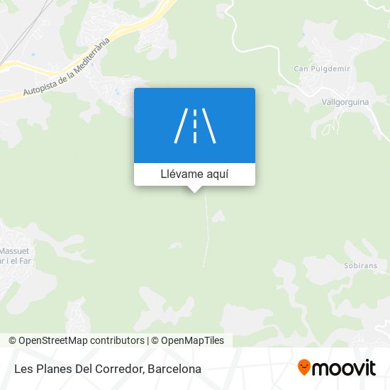 Mapa Les Planes Del Corredor