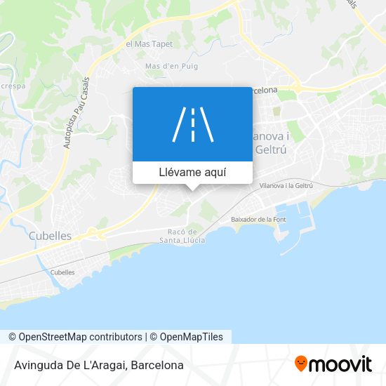 Mapa Avinguda De L'Aragai
