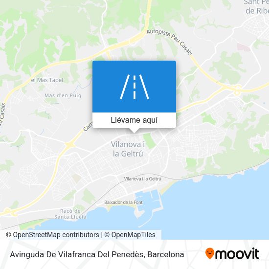Mapa Avinguda De Vilafranca Del Penedès