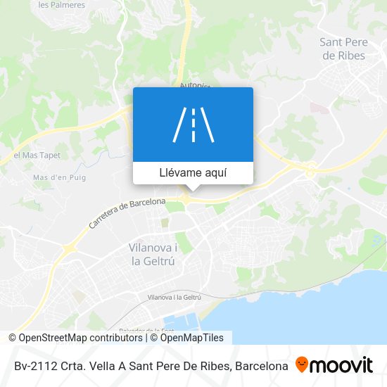 Mapa Bv-2112 Crta. Vella A Sant Pere De Ribes