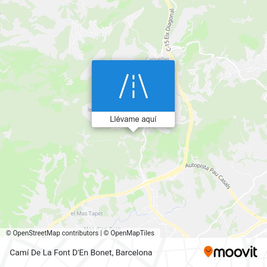 Mapa Camí De La Font D'En Bonet