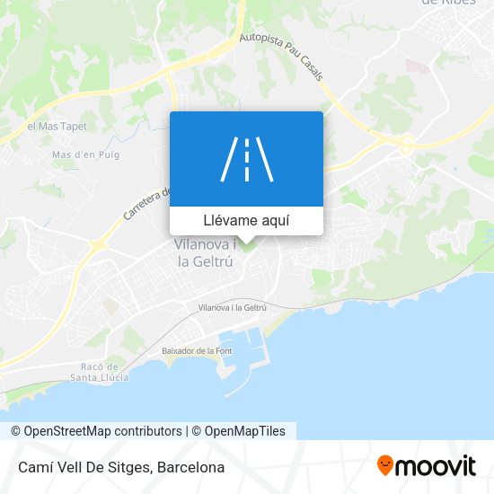 Mapa Camí Vell De Sitges