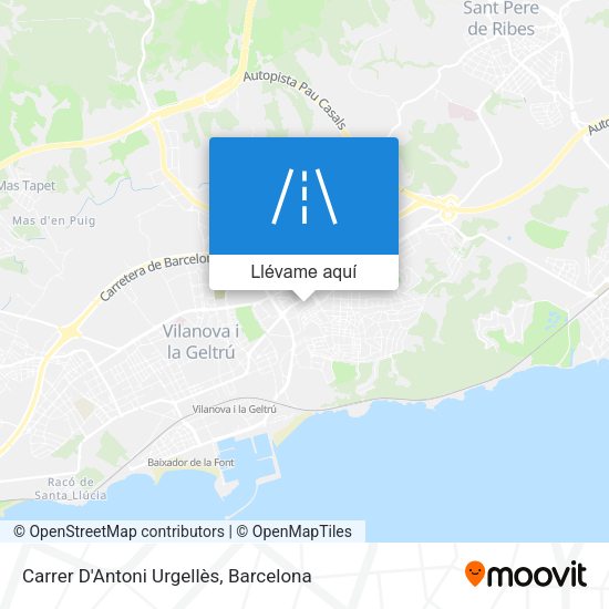 Mapa Carrer D'Antoni Urgellès