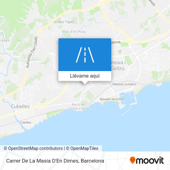 Mapa Carrer De La Masia D'En Dimes
