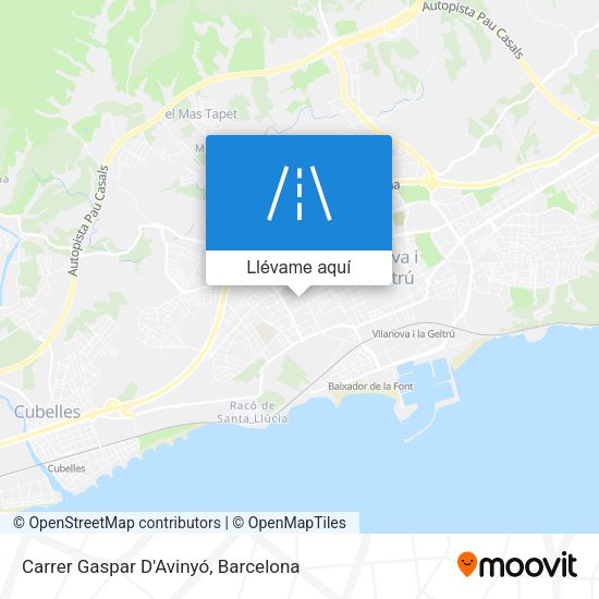 Mapa Carrer Gaspar D'Avinyó