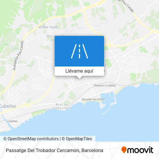 Mapa Passatge Del Trobador Cercamon