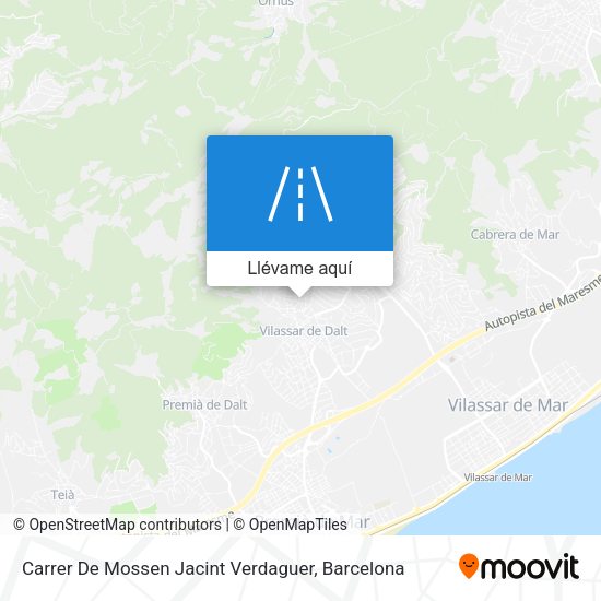 Mapa Carrer De Mossen Jacint Verdaguer