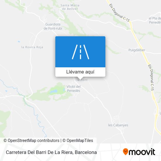 Mapa Carretera Del Barri De La Riera