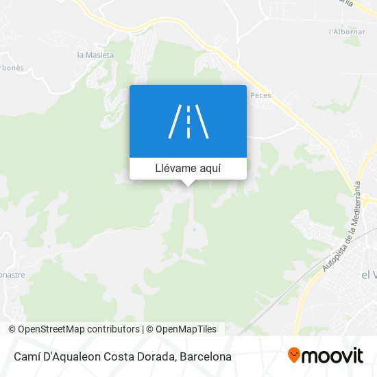 Mapa Camí D'Aqualeon Costa Dorada