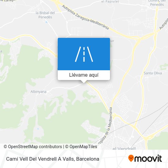 Mapa Camí Vell Del Vendrell A Valls