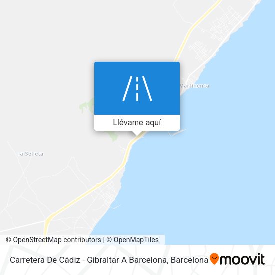 Mapa Carretera De Cádiz - Gibraltar A Barcelona