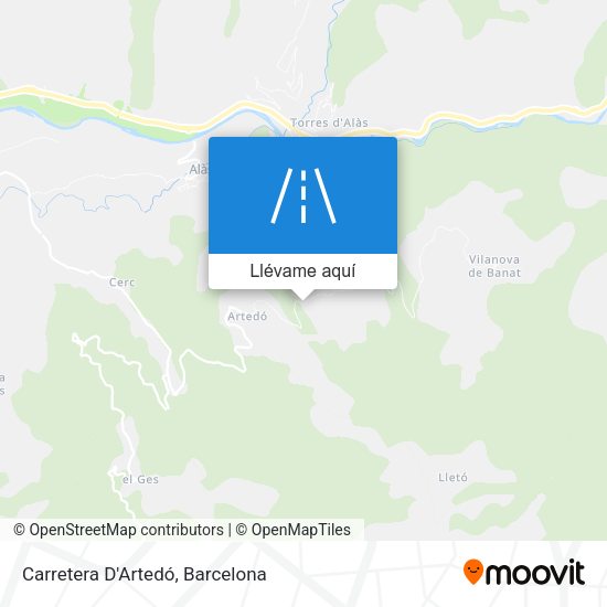 Mapa Carretera D'Artedó