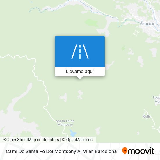 Mapa Camí De Santa Fe Del Montseny Al Vilar