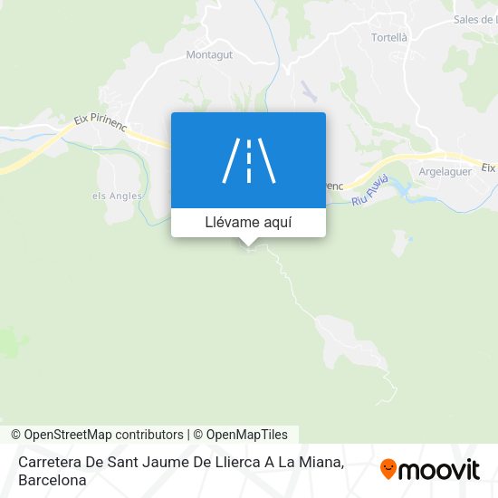 Mapa Carretera De Sant Jaume De Llierca A La Miana